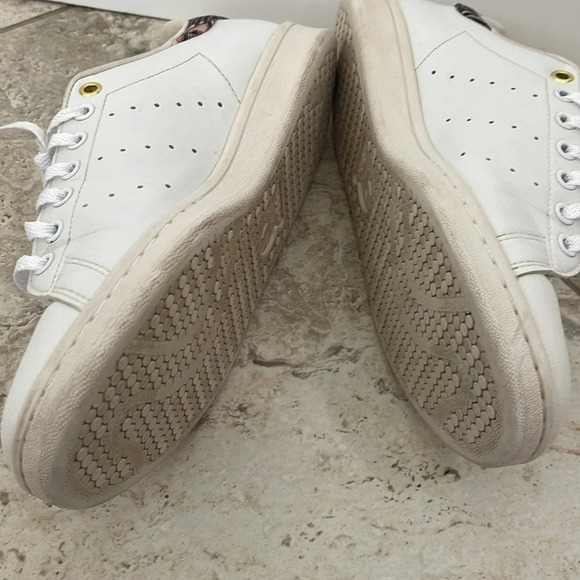 Adidas Stan Smith white plaid sneakers Studio London size 9 tennis shoes - Picture 12 of 16